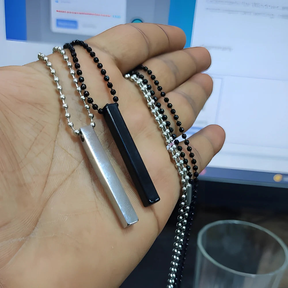 3D Bar Pendant Set