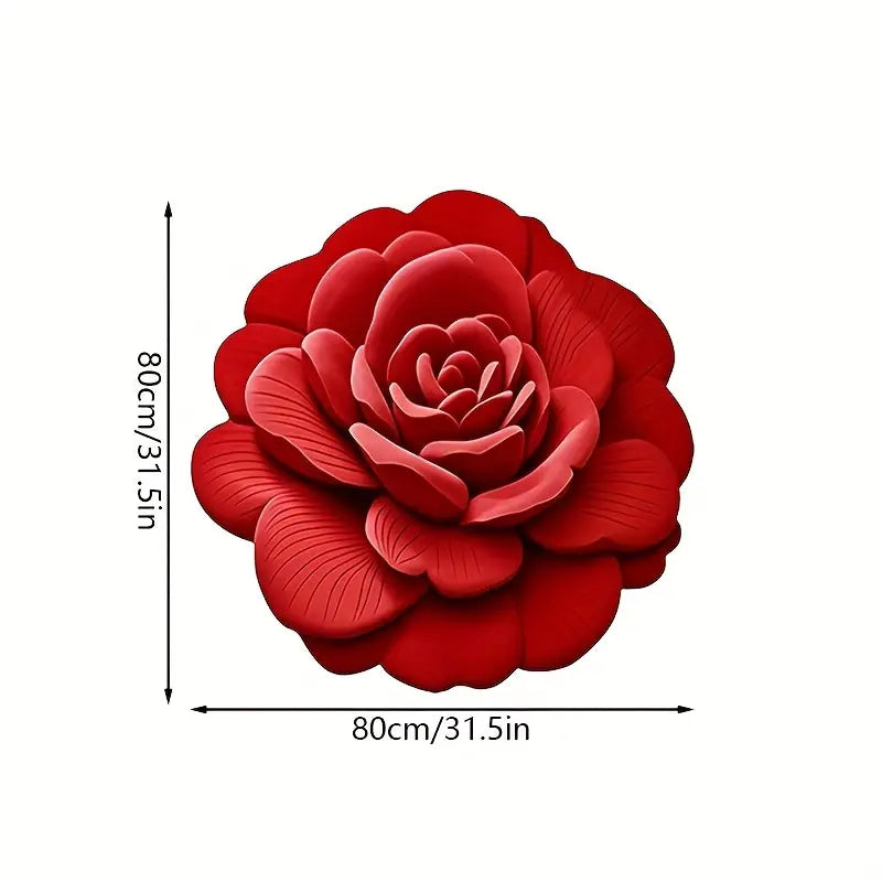 3D Flower Design Floor Mat, Quick Dry Non Slip (Pack of 2)