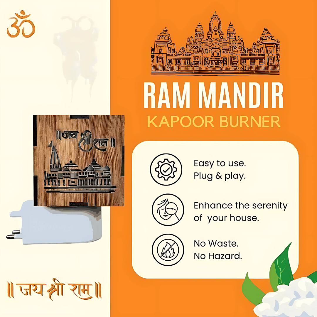 3-in-1 Ayodhya Ram Mandir Aroma Burner & Night lamp