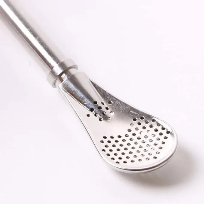 2 in 1 Stainless Steel Drinking Spoon Straws (Pack of 2)