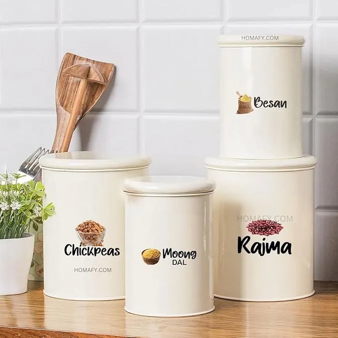 3D Waterproof Kitchen Spice Jar Label Stickers (Pack of 1 - 60 Stickers)