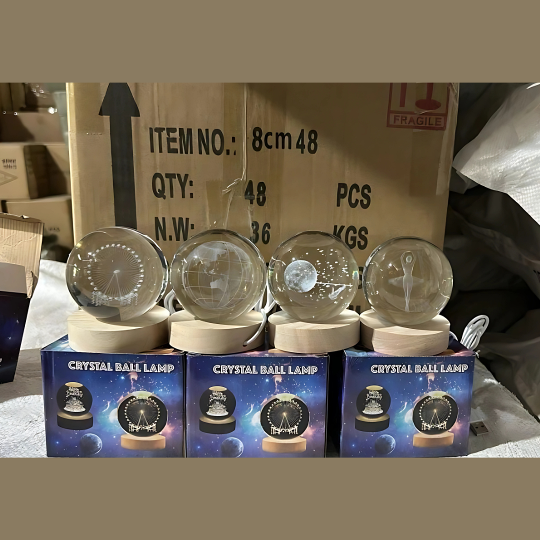 3D Crystal Lamp Ball (Assorted Design)