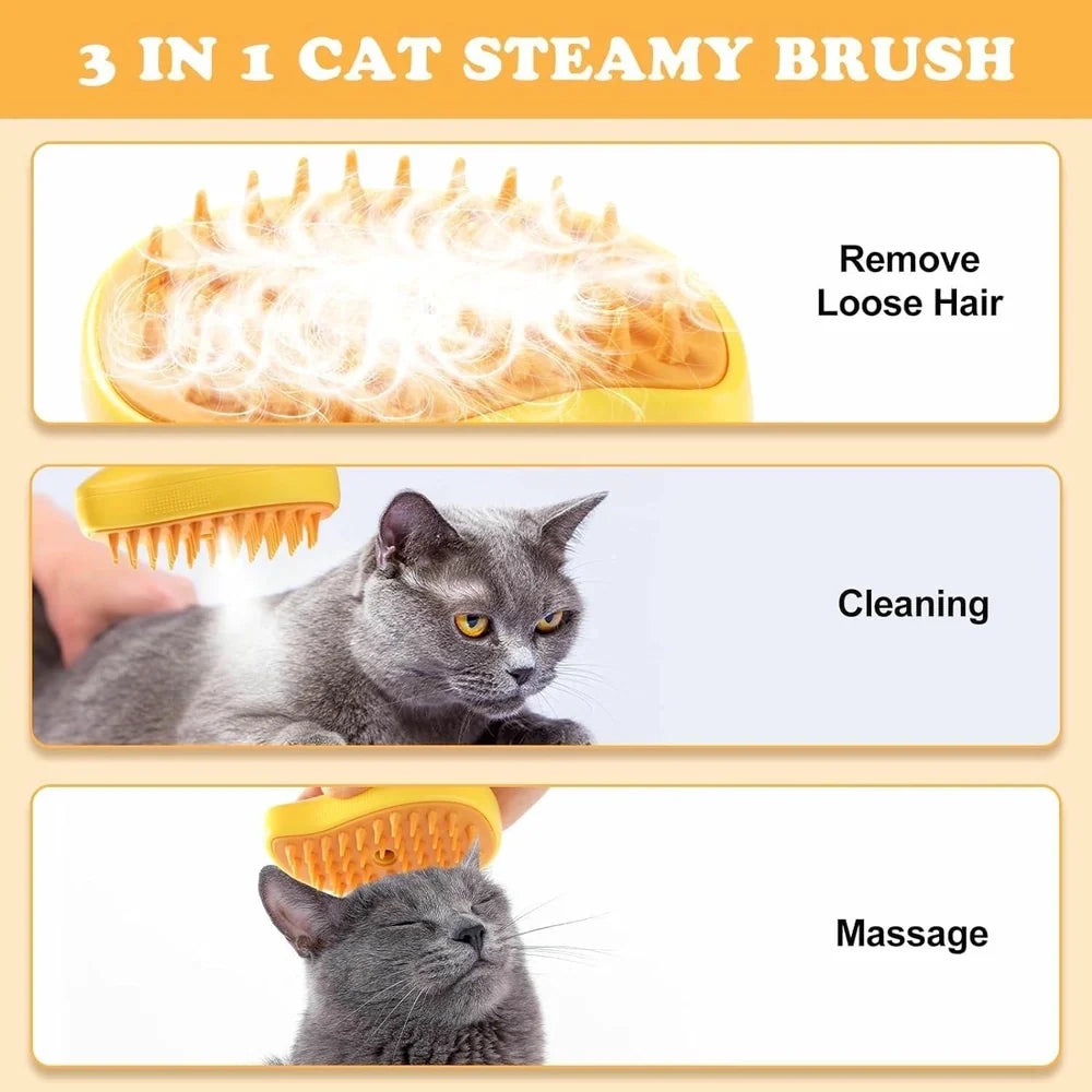 3-in-1 Steamy Pet Brush