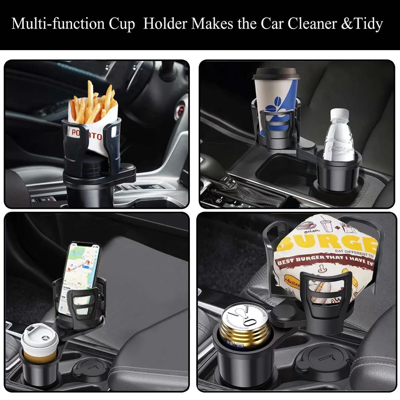 2 in 1 Multifunctional Car Drink Cup Holder Organizer