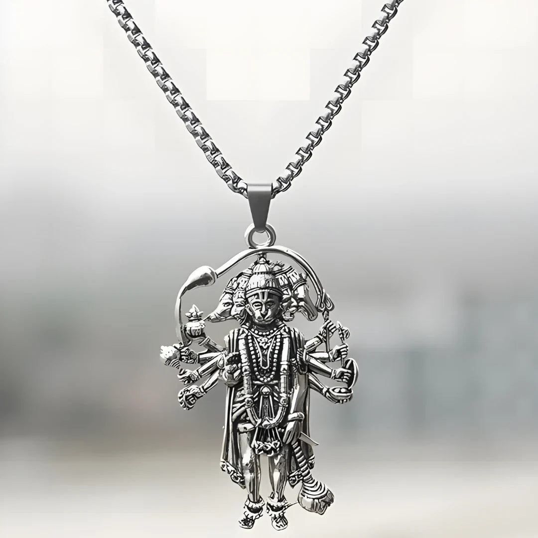 5 Mukhi Standing Hanumanji Pendant with Chain