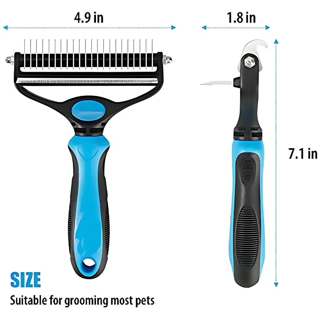 2 in 1 Deshedding Grooming Undercoat Brush