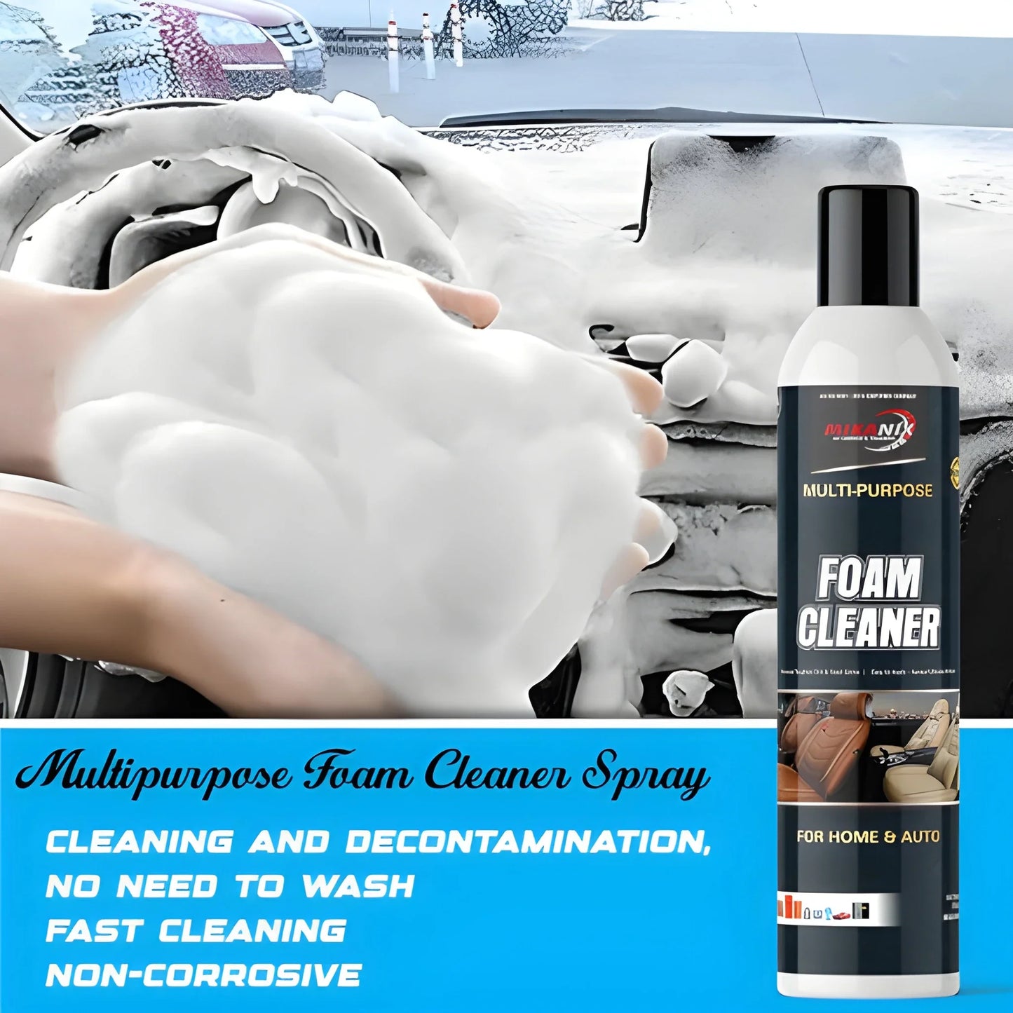 2-in-1 Foaming Car Cleaner