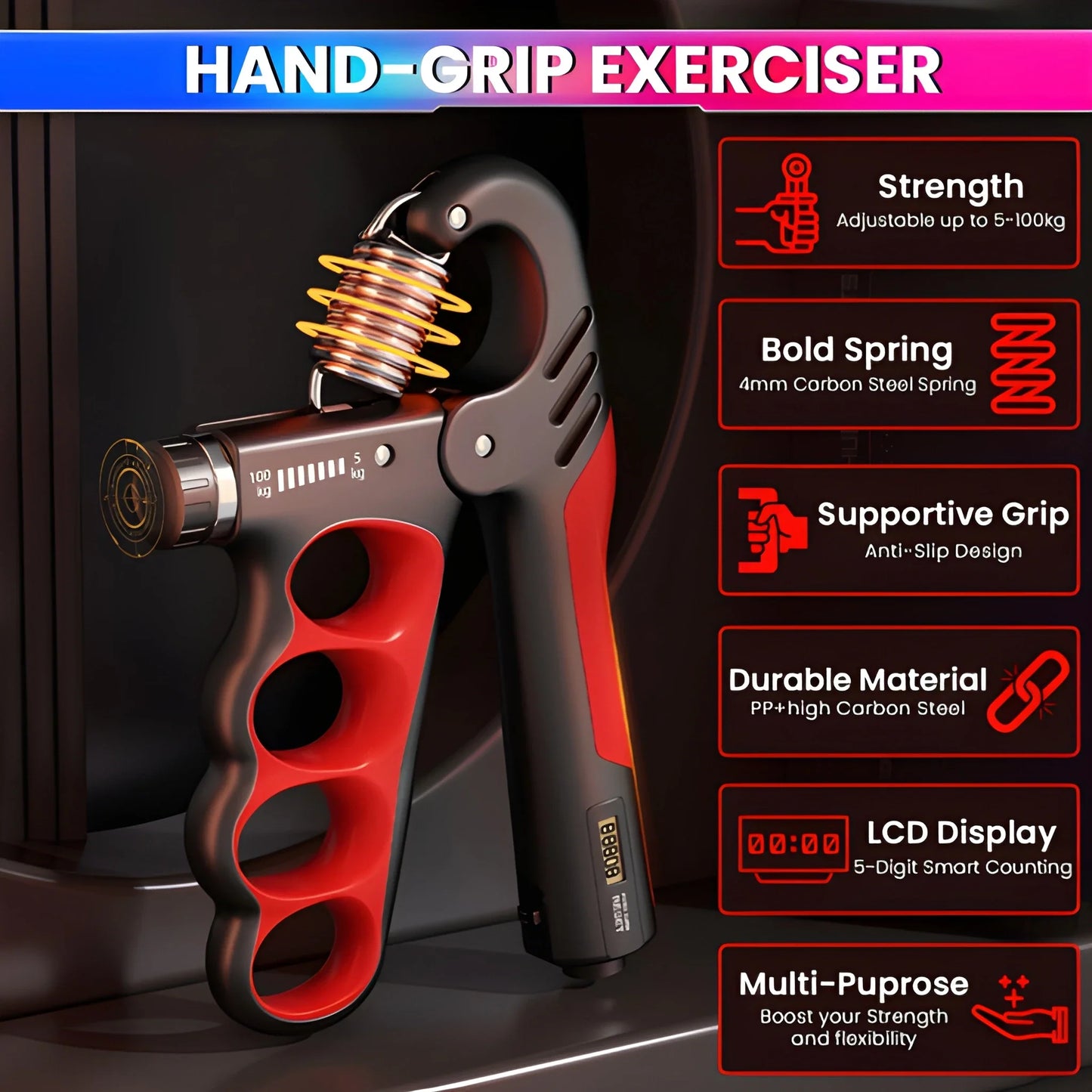 Adjustable Hand Grip Strengthener