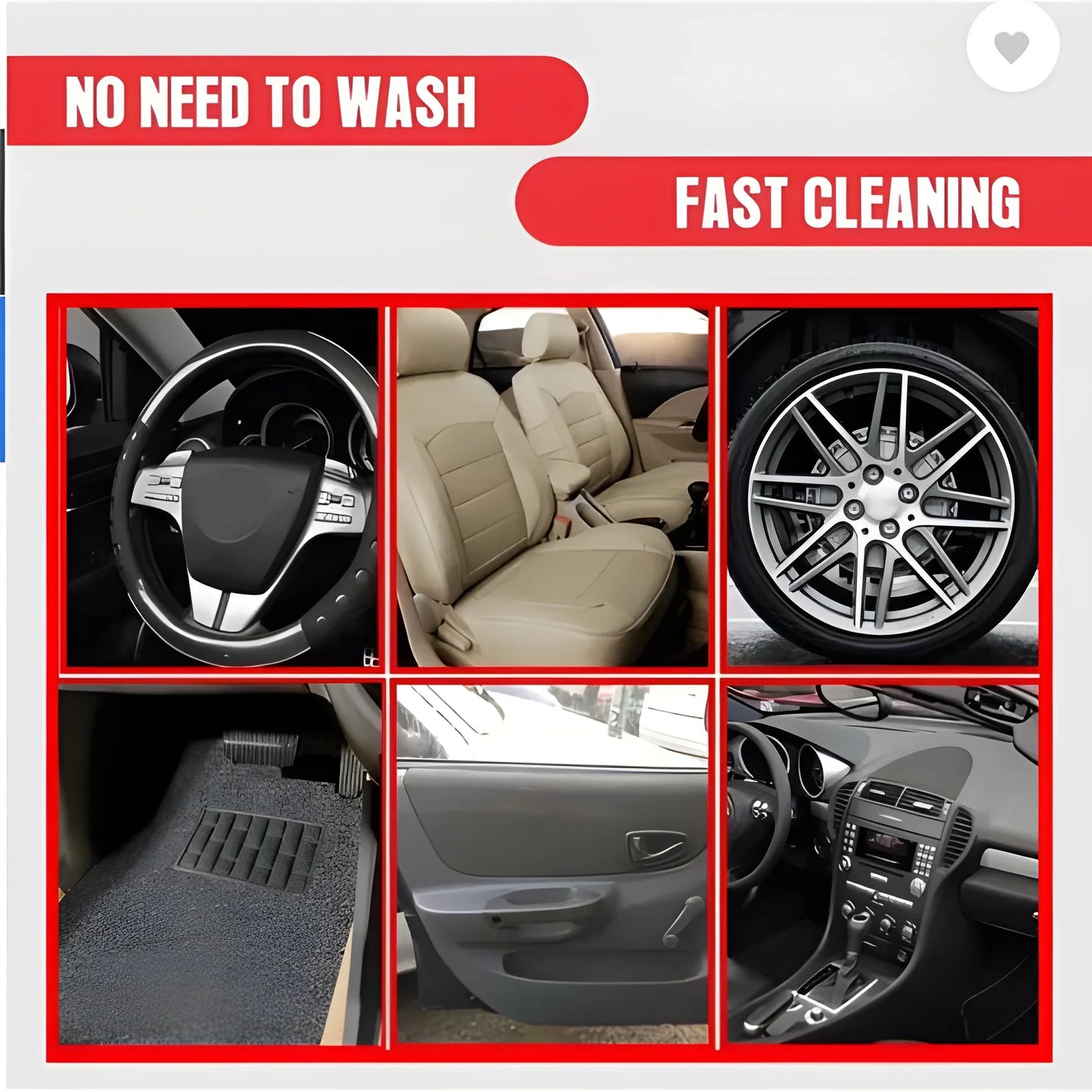 2-in-1 Foaming Car Cleaner