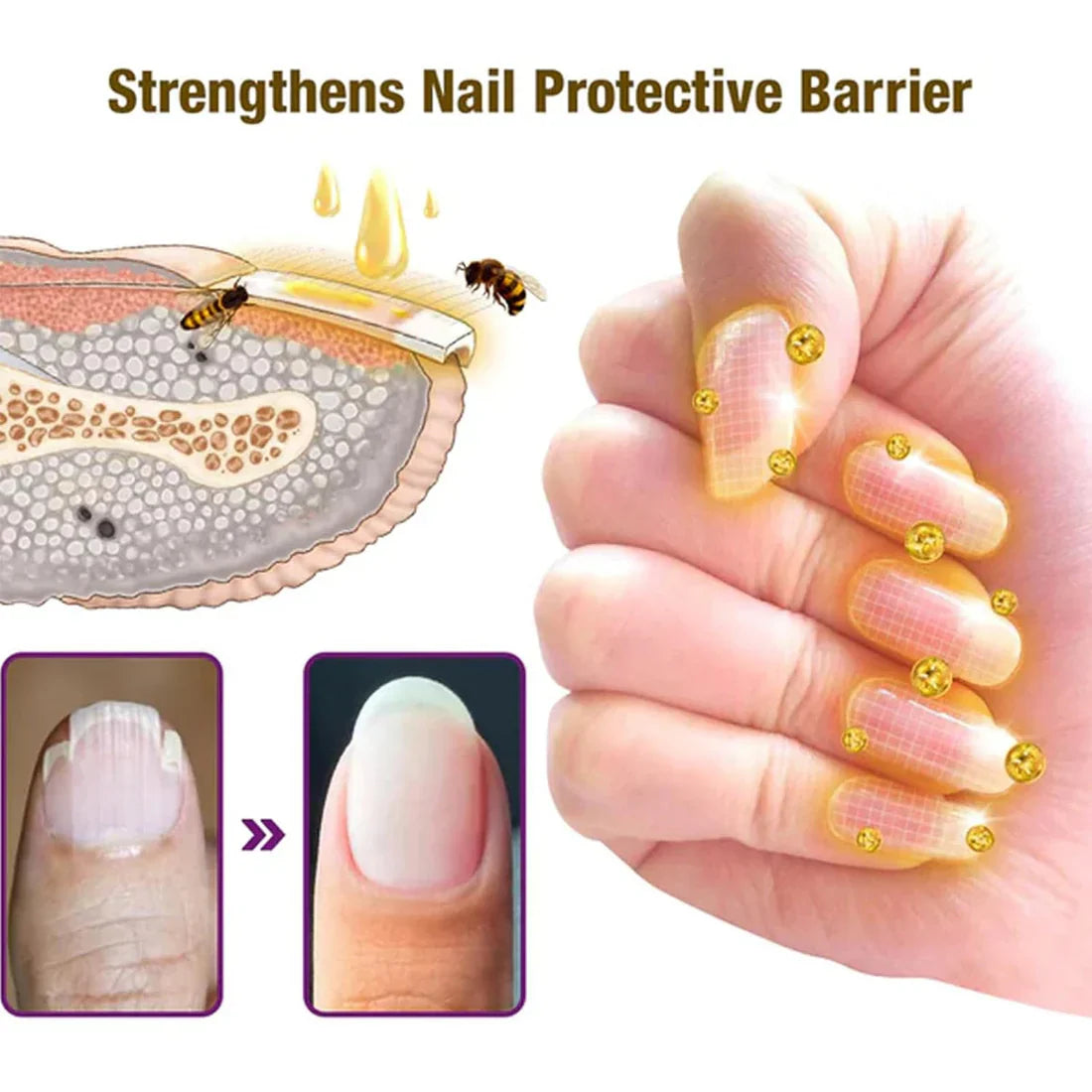 BeeVenom Nail Serum - Natural Repair & Strength for Vibrant Nails