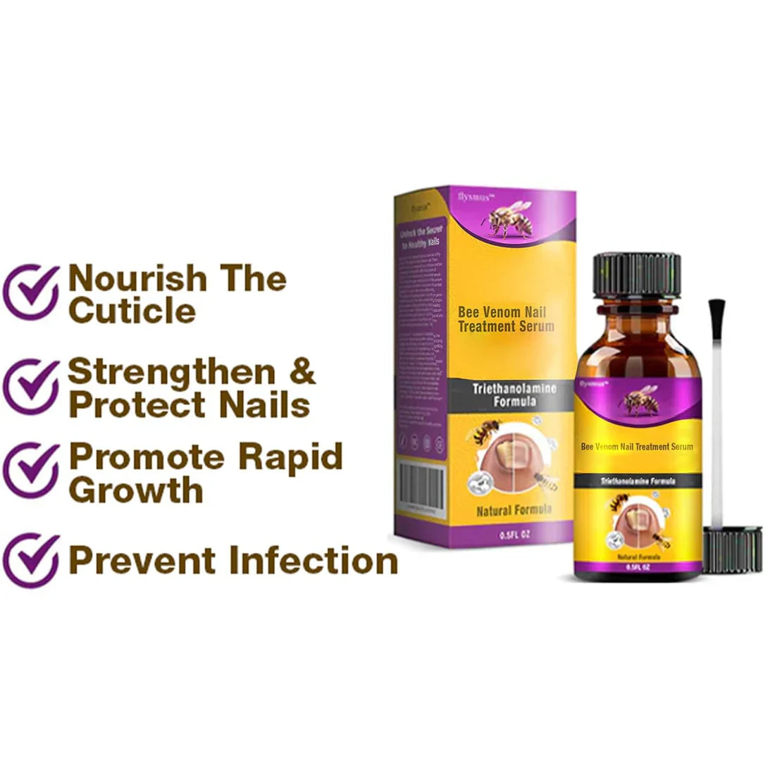 BeeVenom Nail Serum - Natural Repair & Strength for Vibrant Nails
