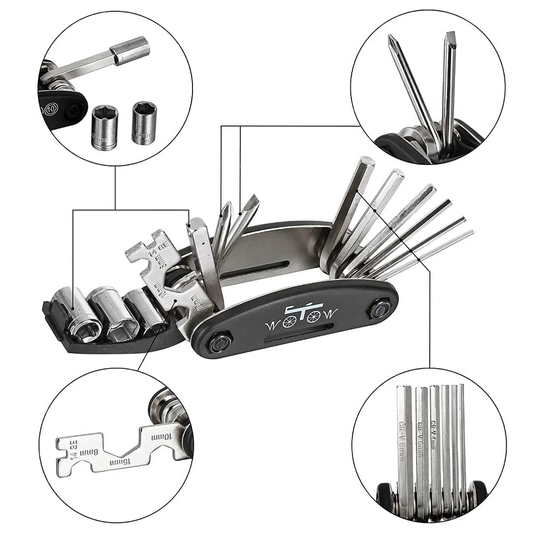 16-in-1 Bike Repair Multi-Tool (Carbon Steel)