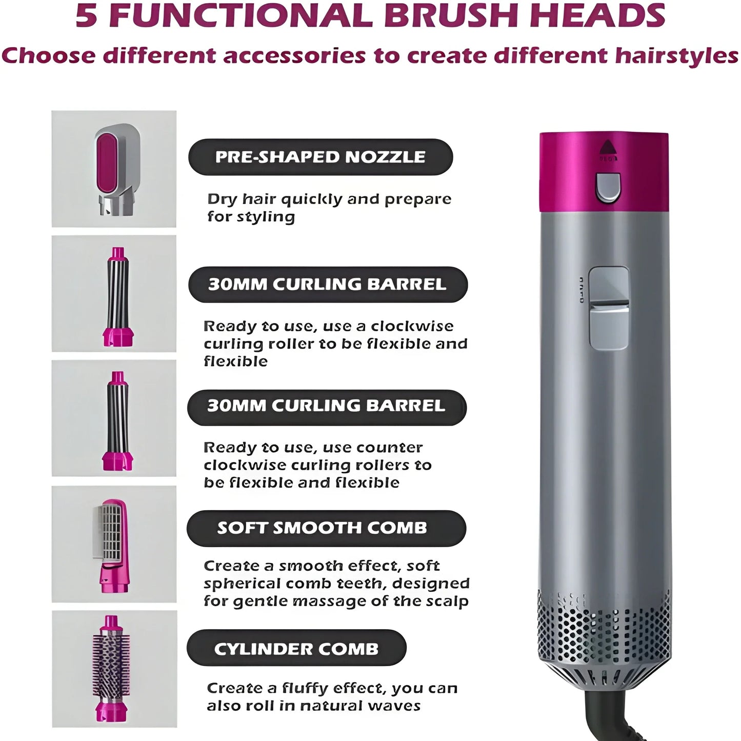 5-in-1 Hair Dryer Styling Tool