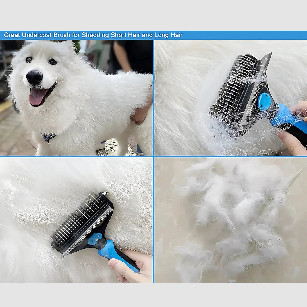 2 in 1 Deshedding Grooming Undercoat Brush