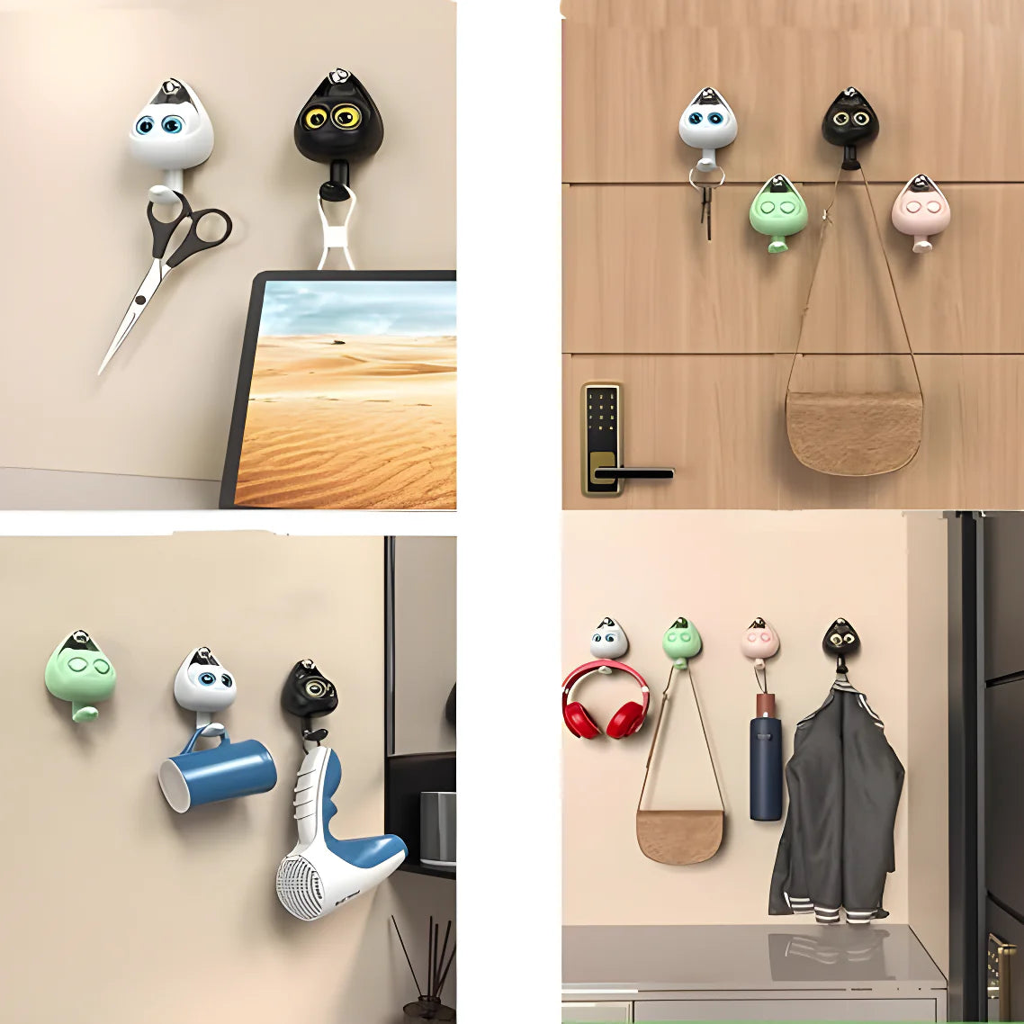 Adhesive Wall Hooks (2-Pack)