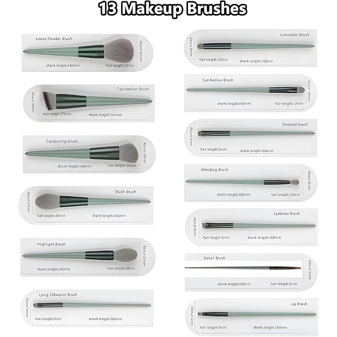 13 Pcs Makeup Brush with Pouch Set