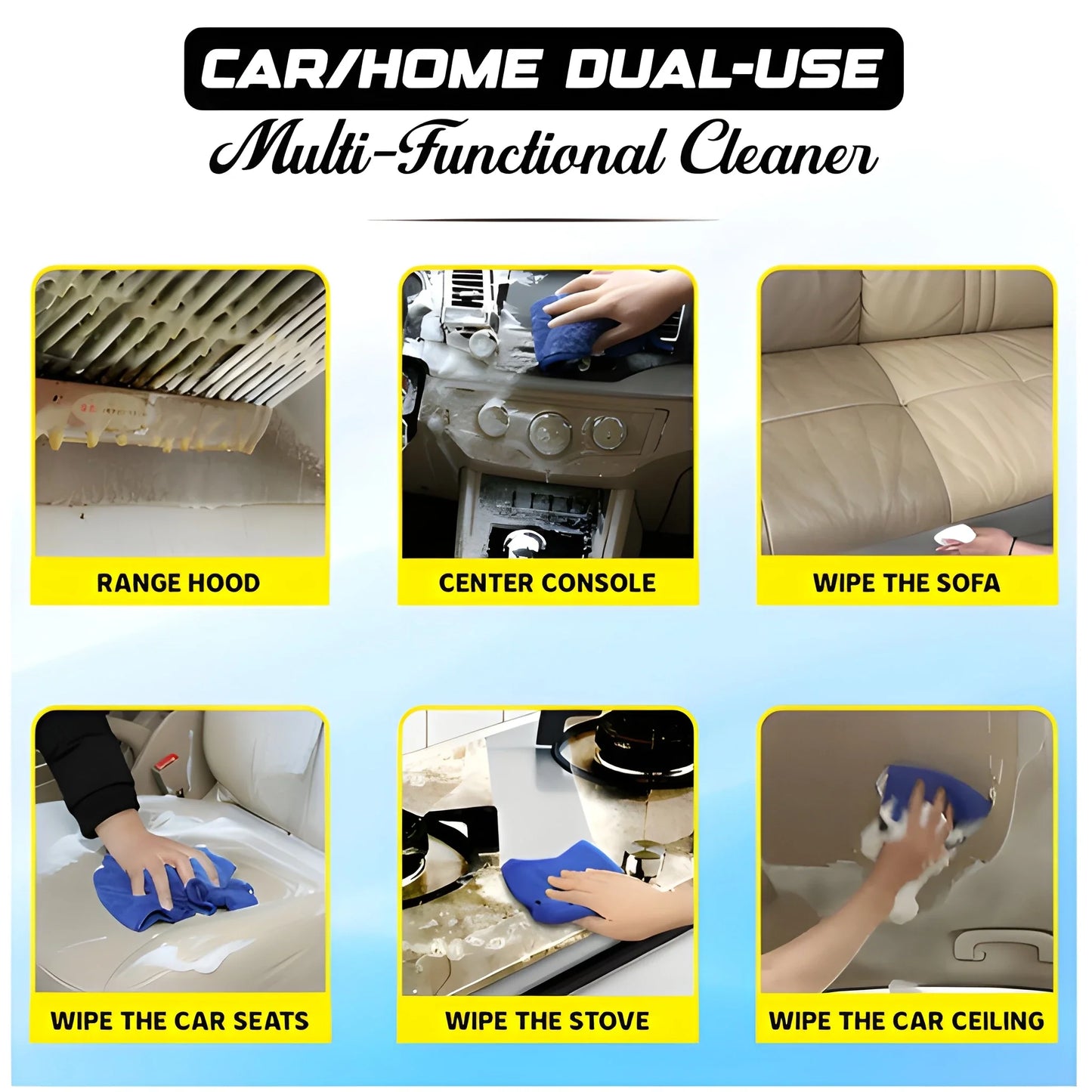 2-in-1 Foaming Car Cleaner