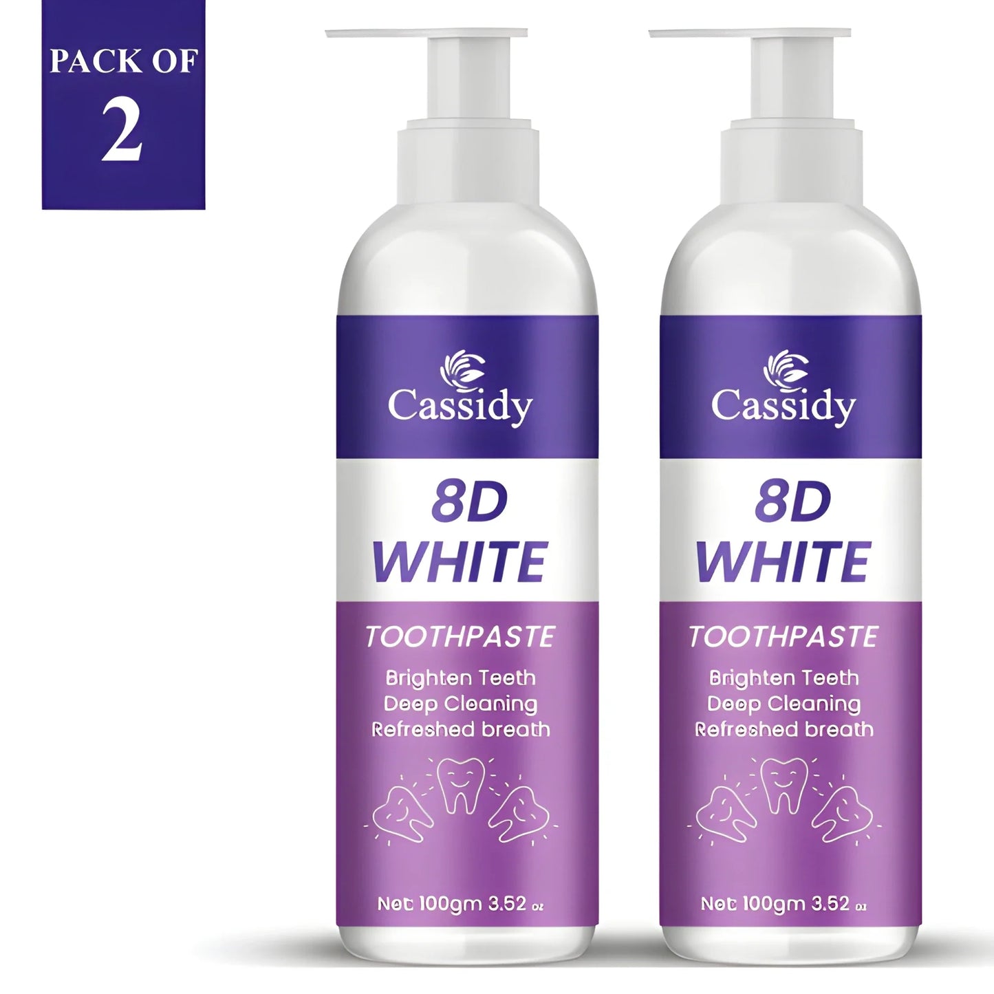 8D Whitening Toothpaste Duo