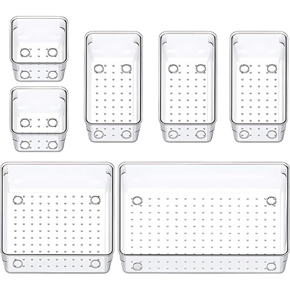 7Pcs Acrylic Drawer Storage Organiser