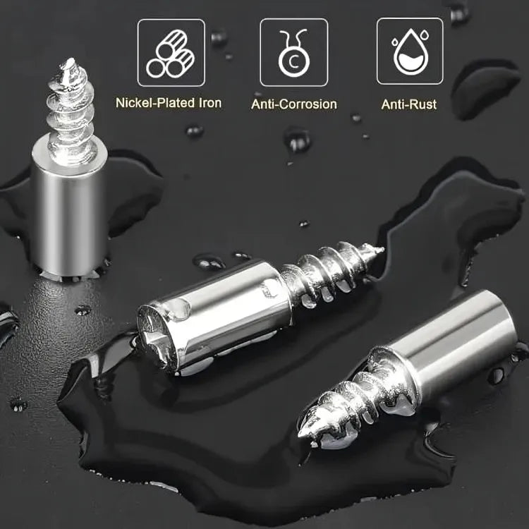 20pcs Metal Shelf Support Pegs with Anti-Slip Self-Tapping Screws Set