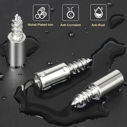 20pcs Metal Shelf Support Pegs with Anti-Slip Self-Tapping Screws Set
