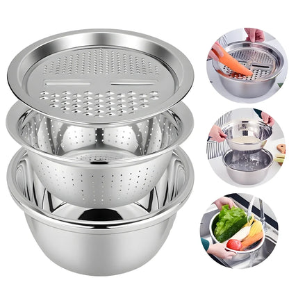 3-in-1 Grater & Colander