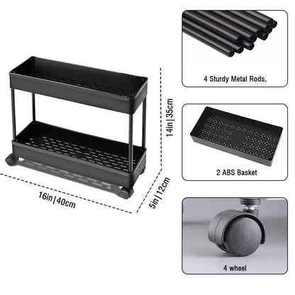 2 Tier Multipurpose Plastic Storage Organizer