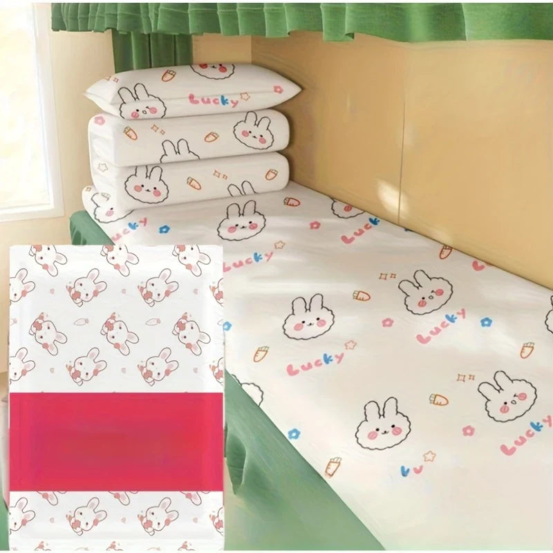 3 in 1 Disposable For Travel Printed Bed Sheet