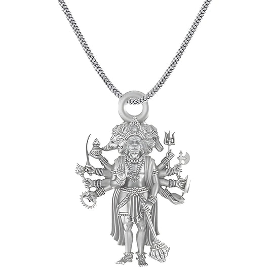 5 Mukhi Standing Hanumanji Pendant with Chain