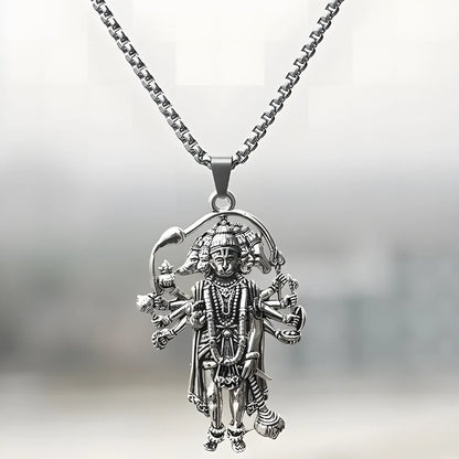 5 Mukhi Standing Hanumanji Pendant with Chain