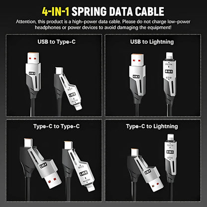 4 in 1 Spring Data Cable