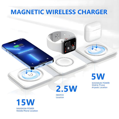 3 in 1 Magnetic MagSafe Wireless Charger